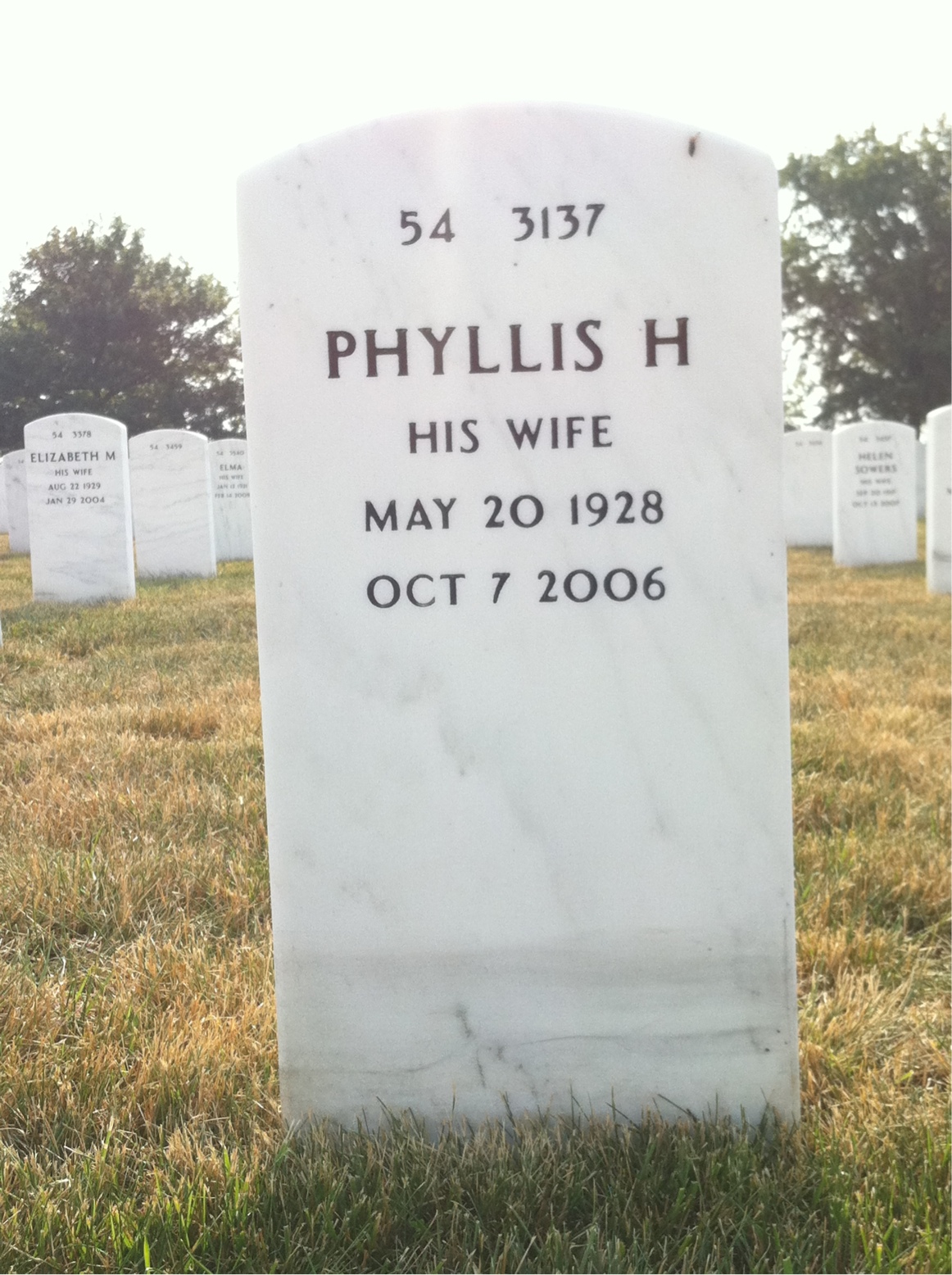 Back of headstone — Gene O'Donnell