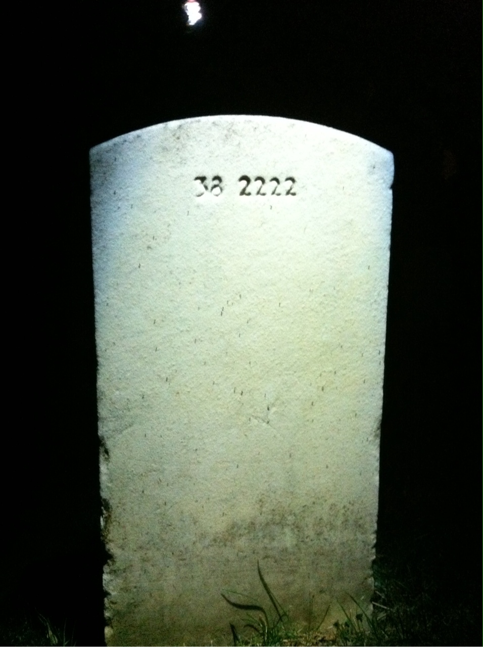 Back of headstone — Kermit Abel