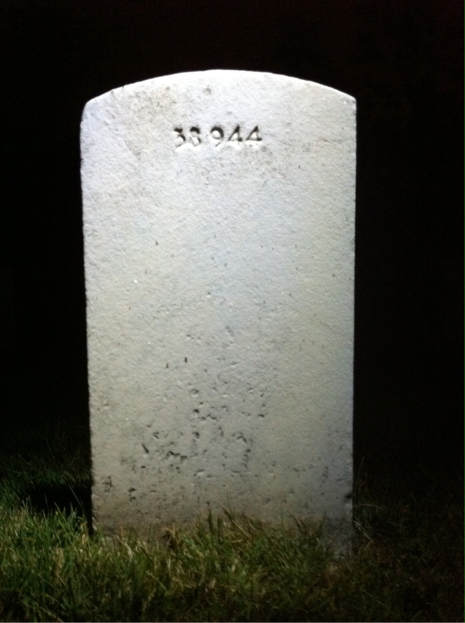 Back of headstone — George Alexander