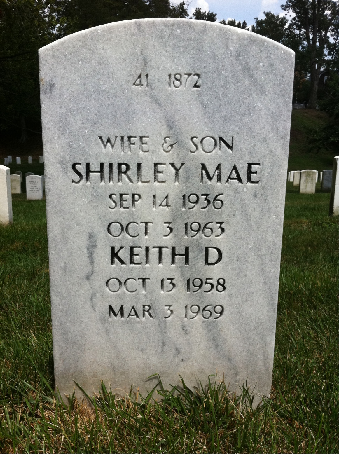Back of headstone — William C Webb