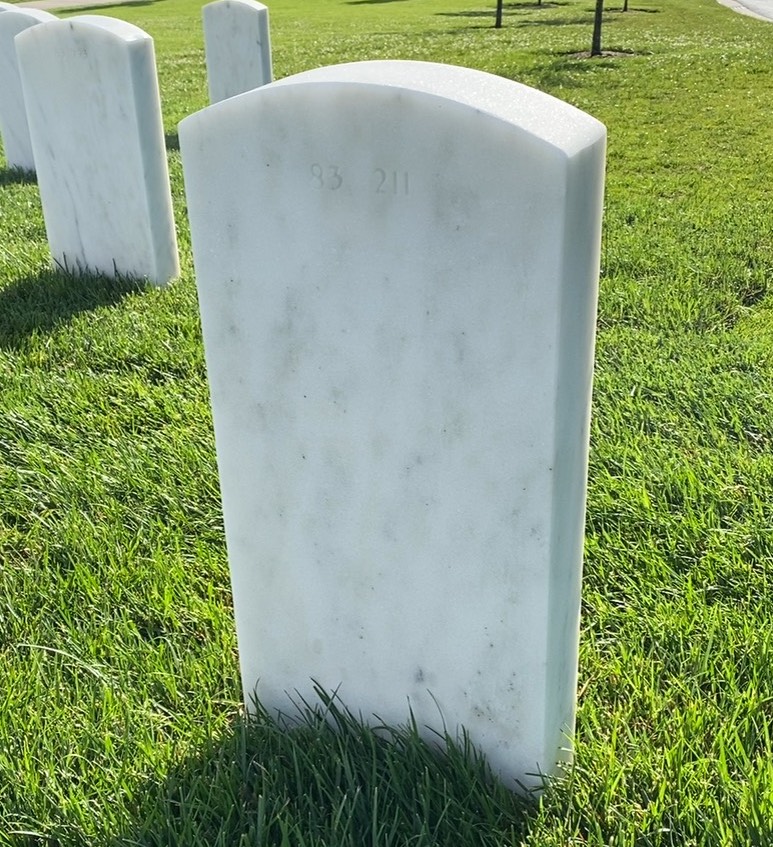 Back of headstone — Wilburn Rew Causer