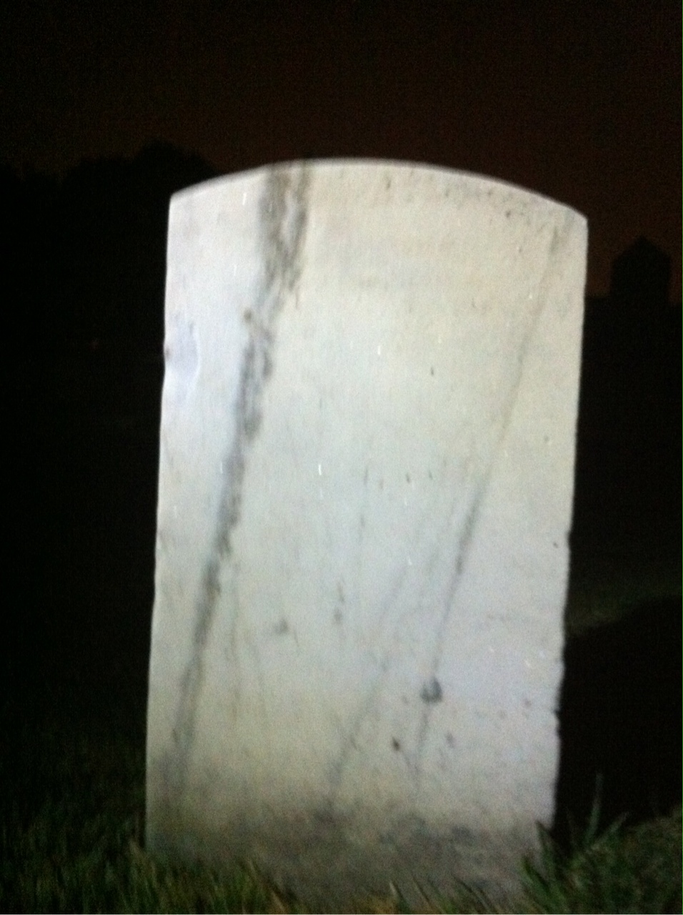 Back of headstone — Michael Anthony
