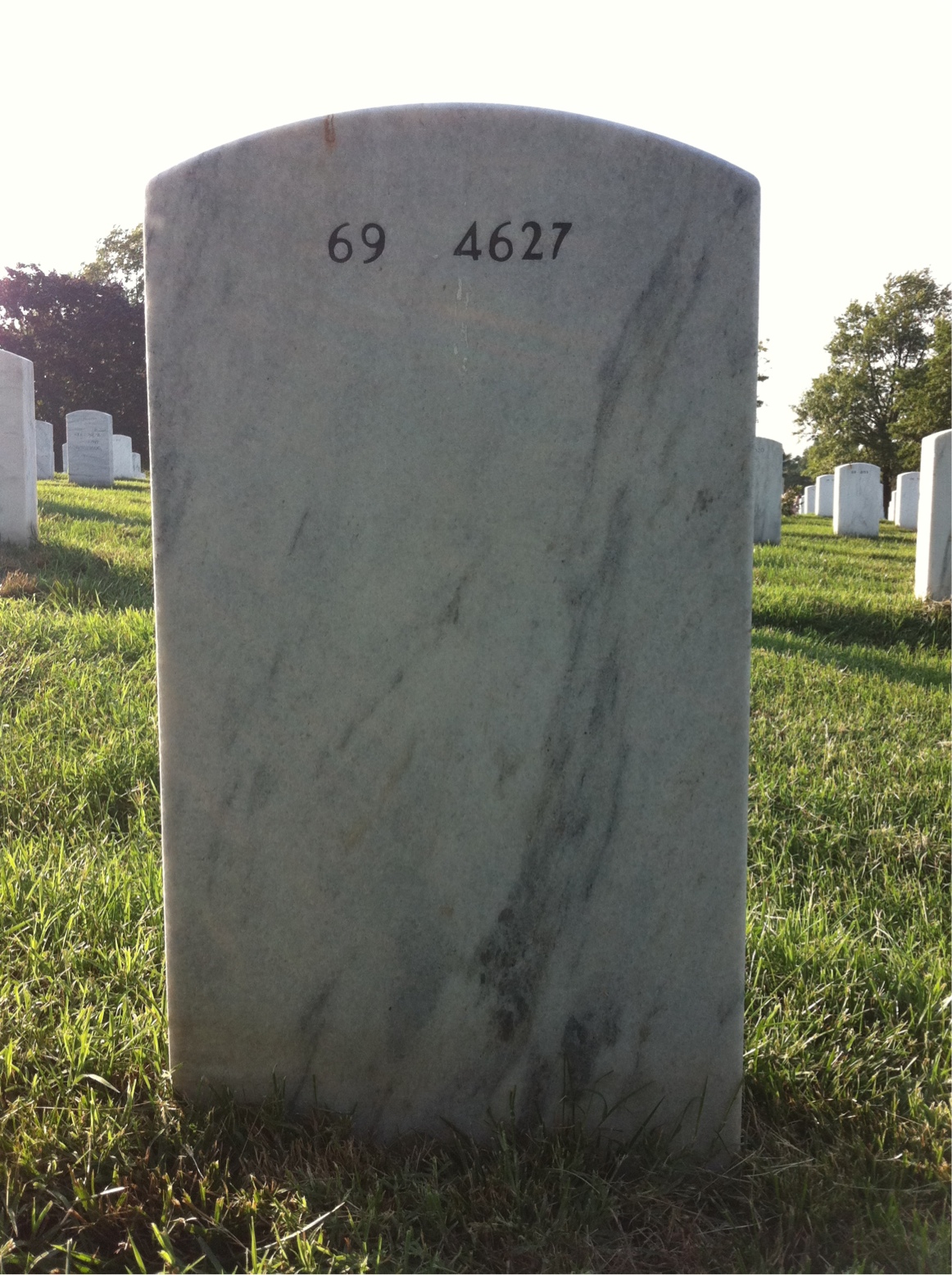 Back of headstone — Thomas Everson