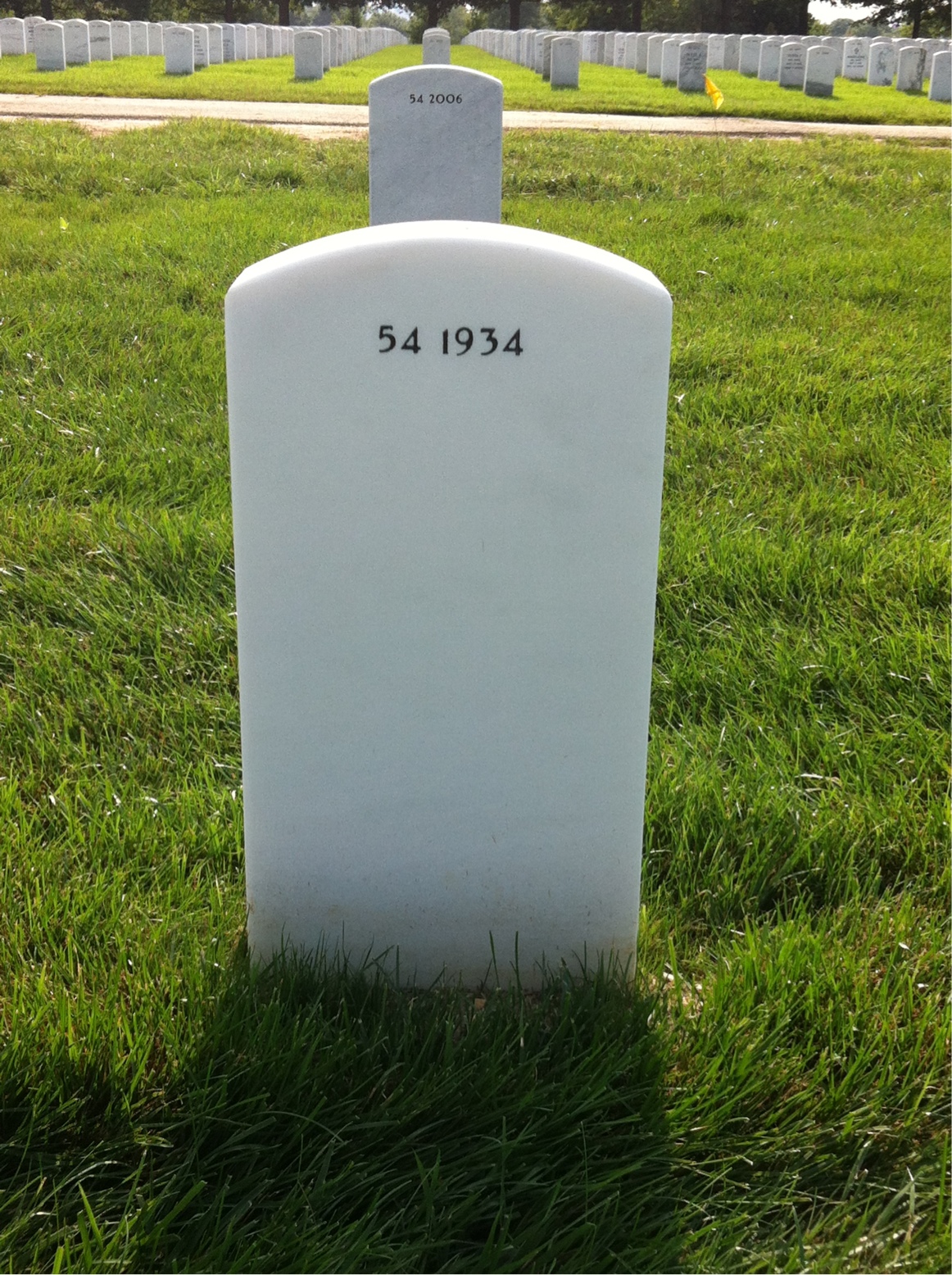 Back of headstone — Edward Francis Meinert