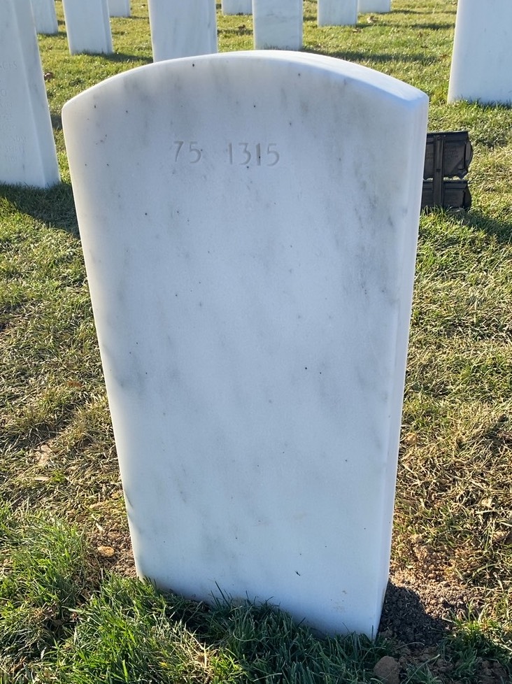 Back of headstone — David Cundiff