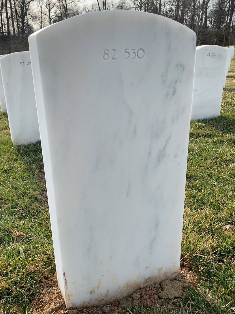 Back of headstone — Thomas Anthony Epperson
