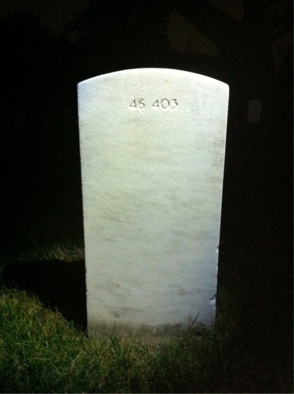 Back of headstone — Ray Adams