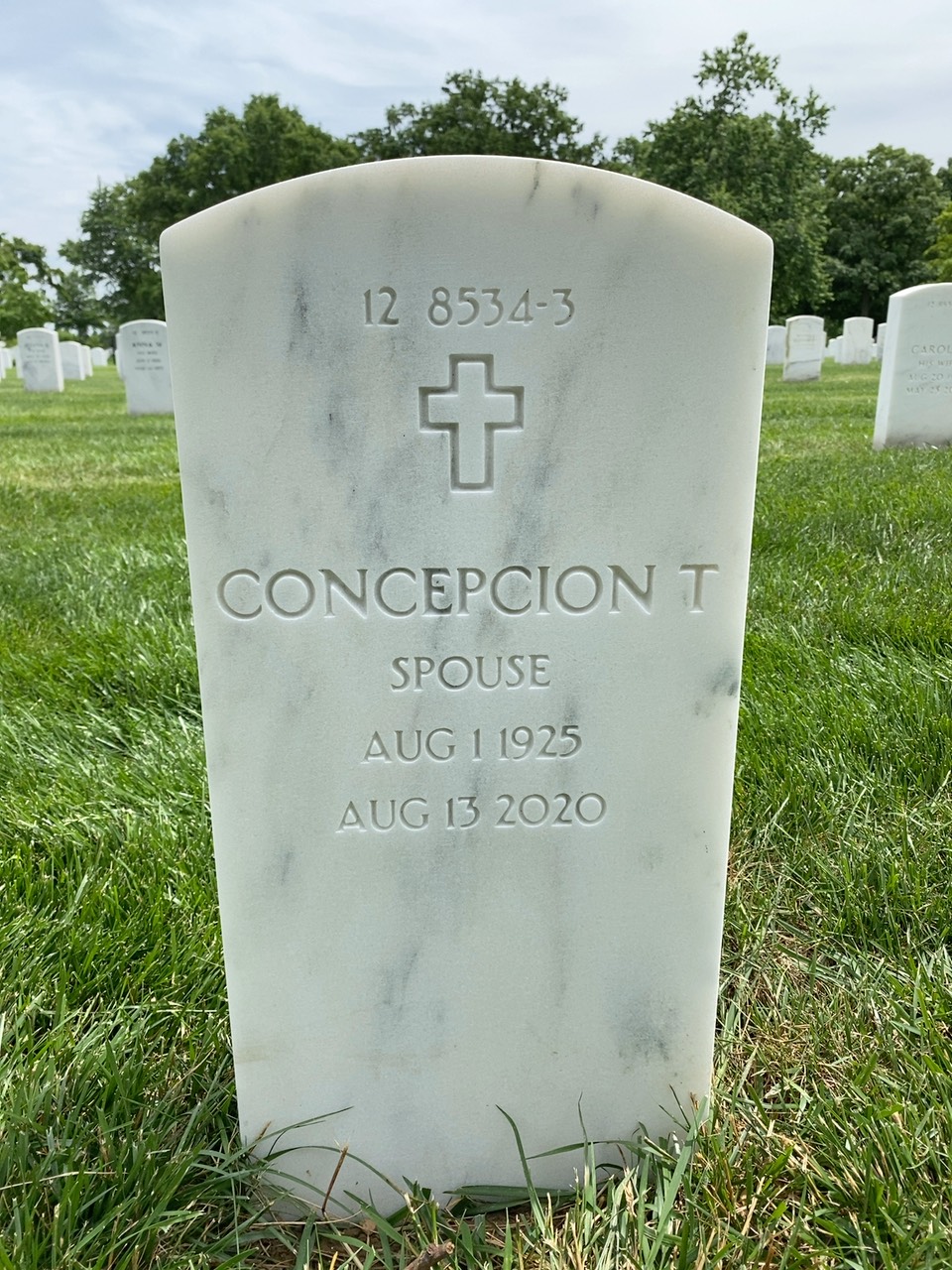 Back of headstone — James Mitchell