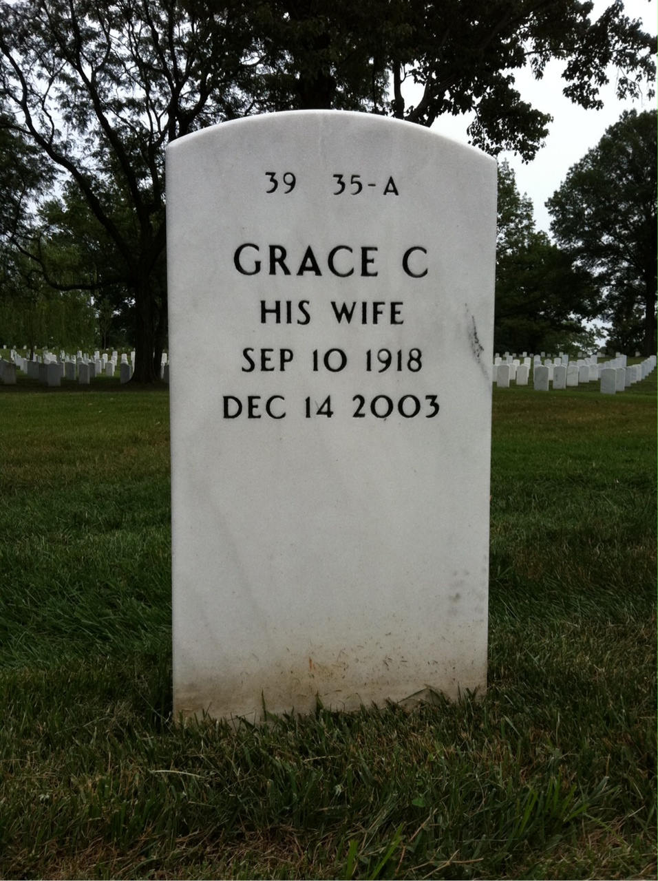 Back of headstone — Charles Lathey