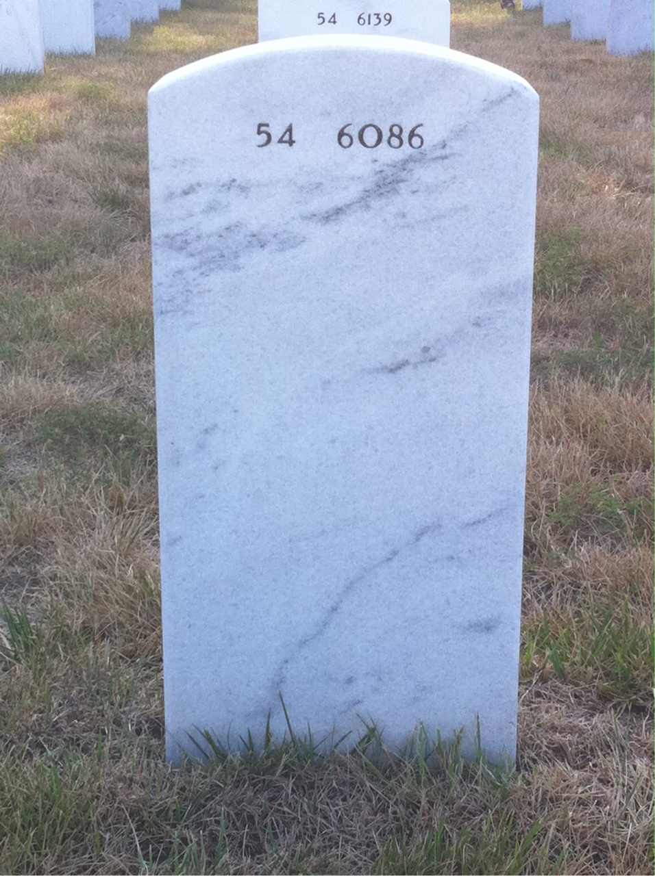 Back of headstone — Henry Mackie