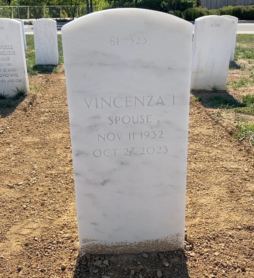 Back of headstone — Warren Lee Efting