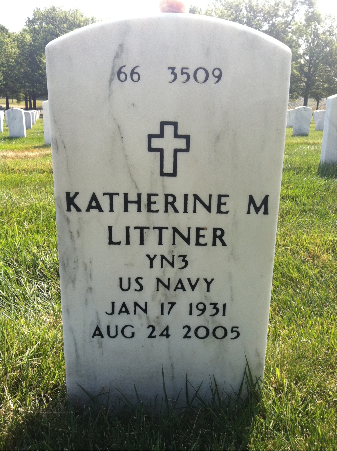Back of headstone — Henry Littner