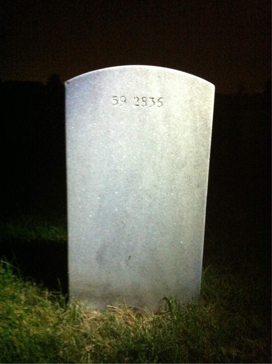 Back of headstone — Clyde Brazie