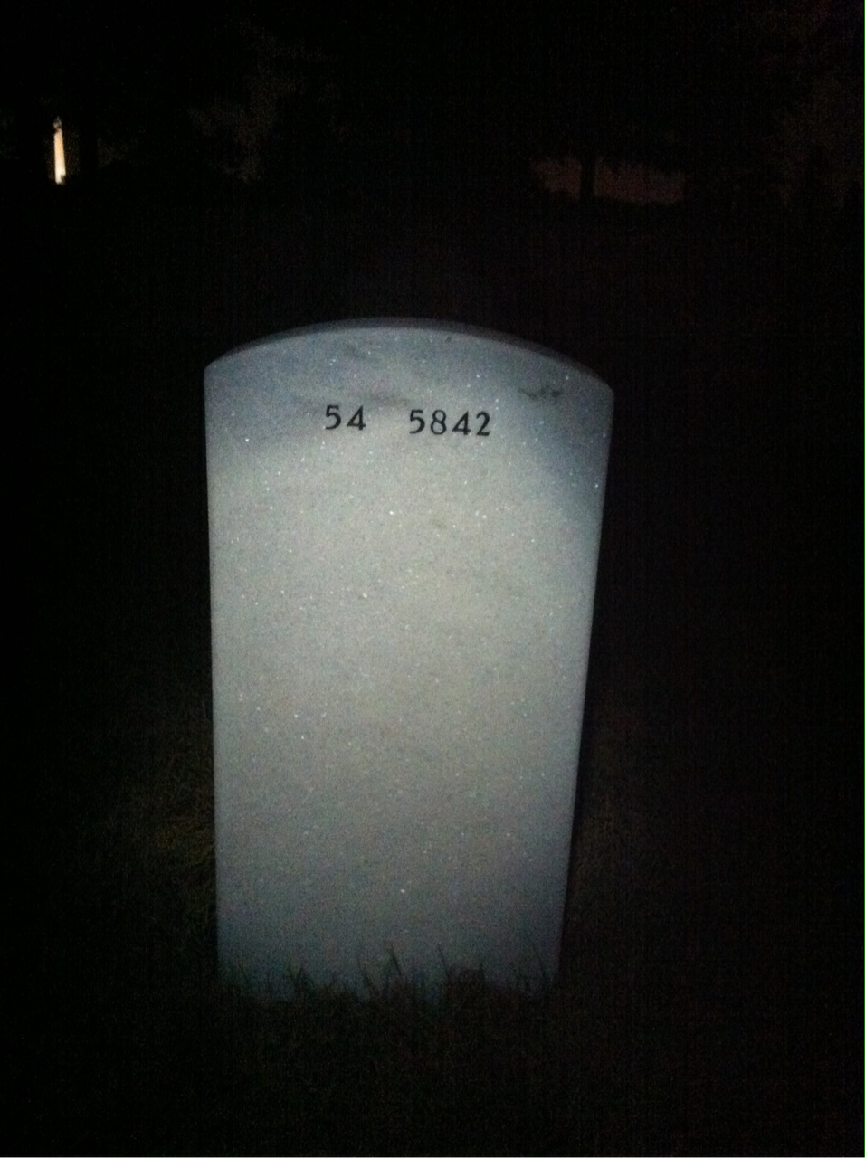 Back of headstone — Karl St Andrew