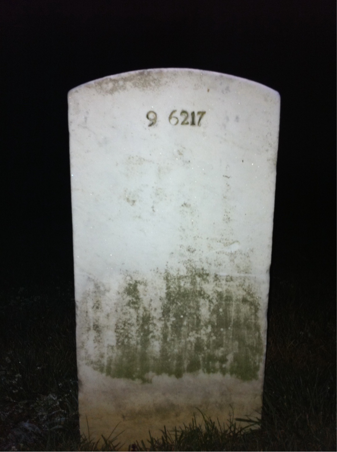 Back of headstone — William L Farrell