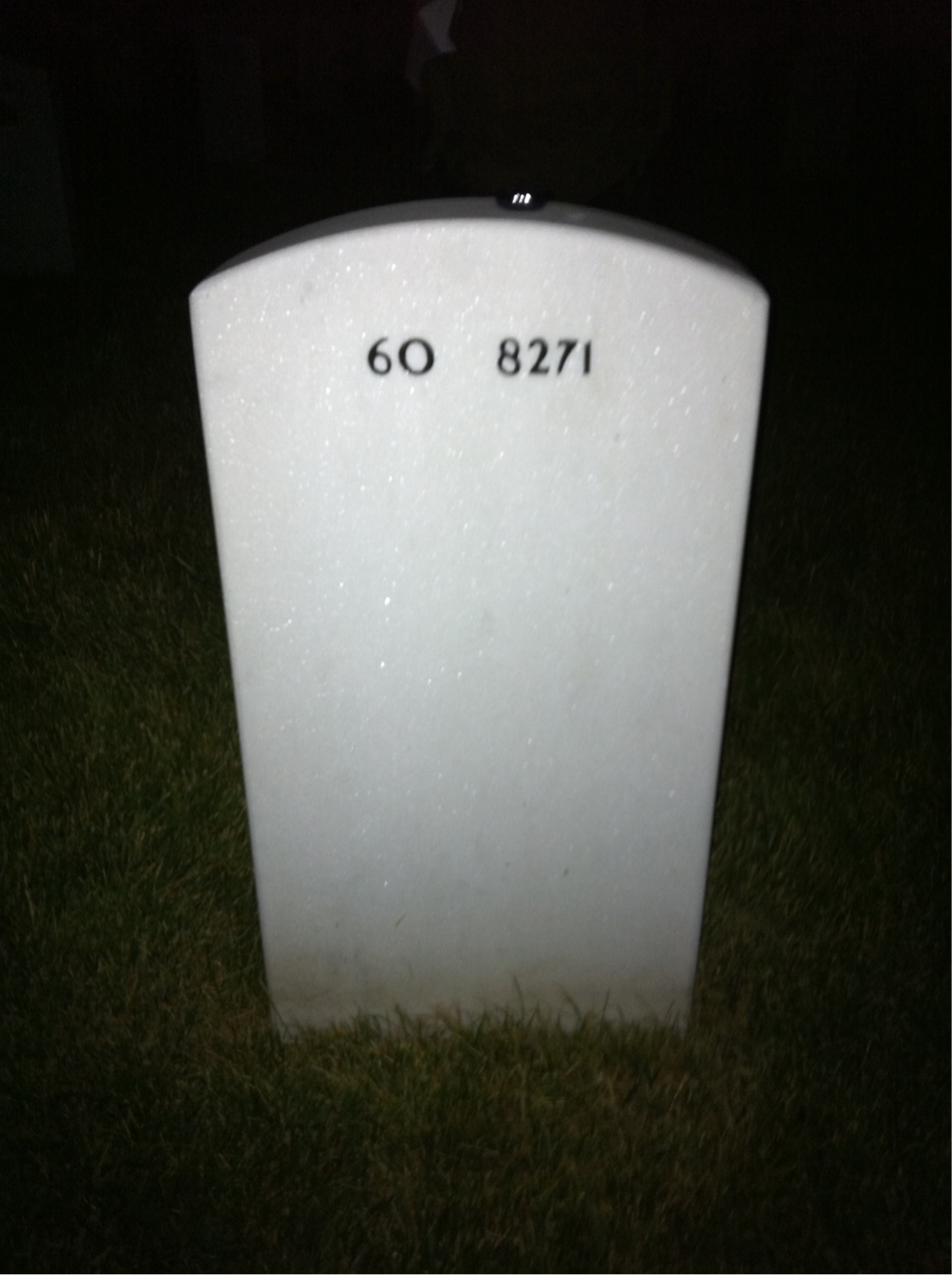 Back of headstone — Daniel Titus