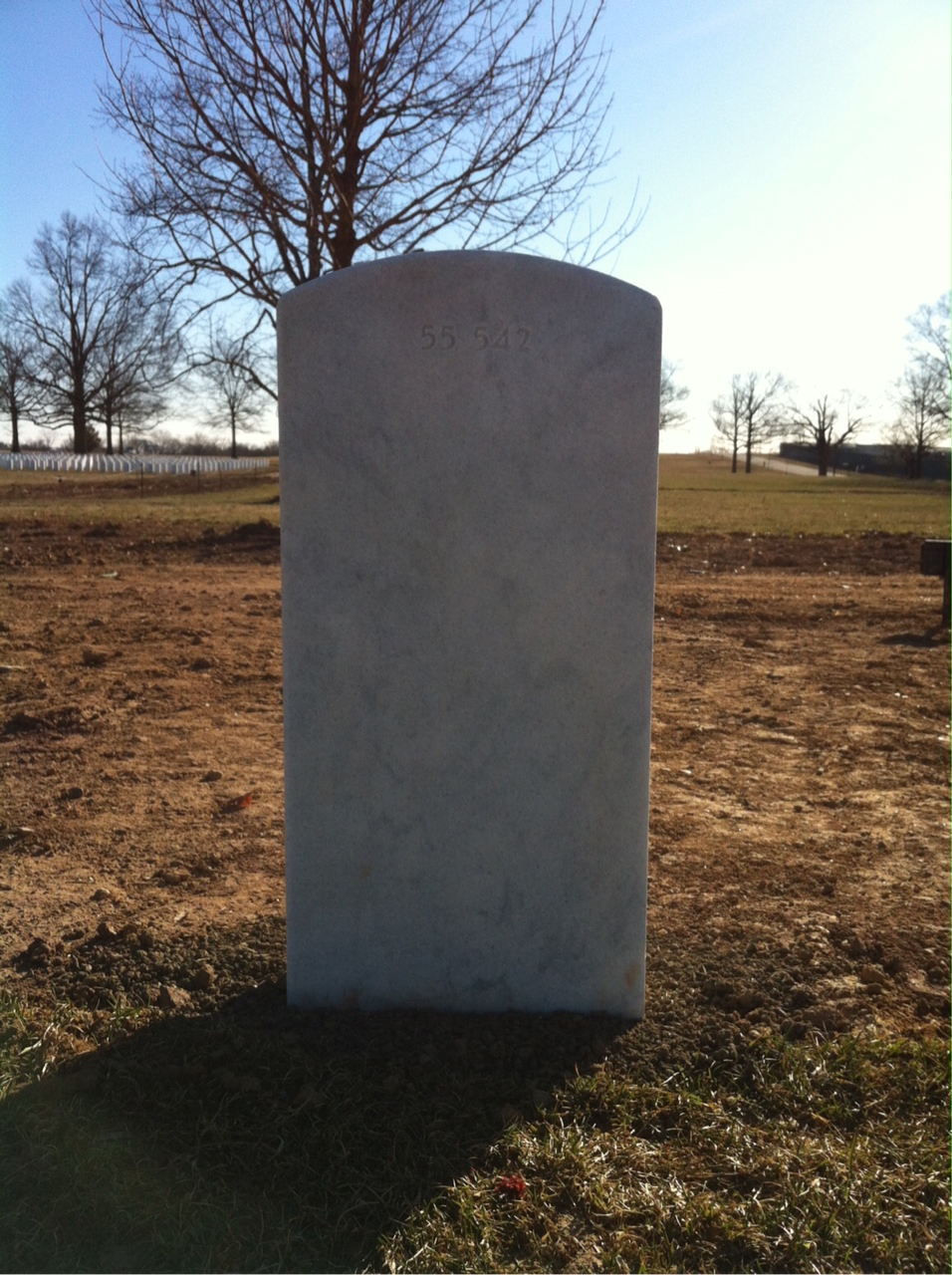 Back of headstone — William Stanton Hollis