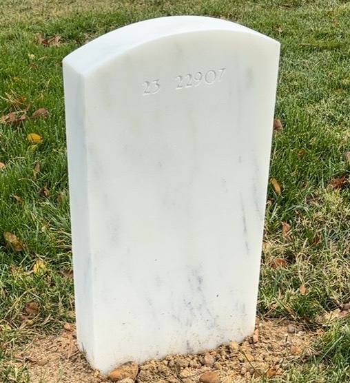 Back of headstone — James Boka