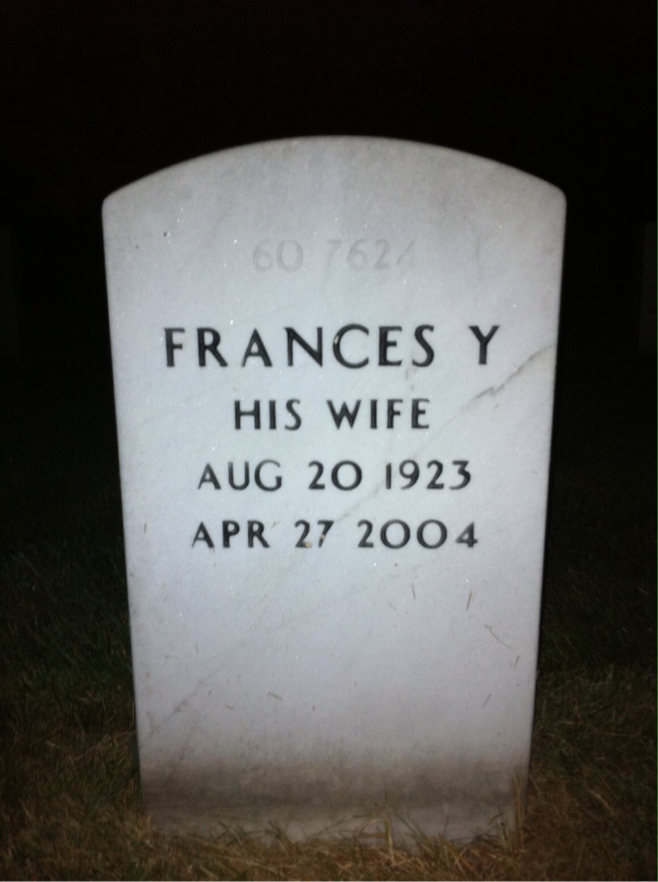 Back of headstone — Charles Duff