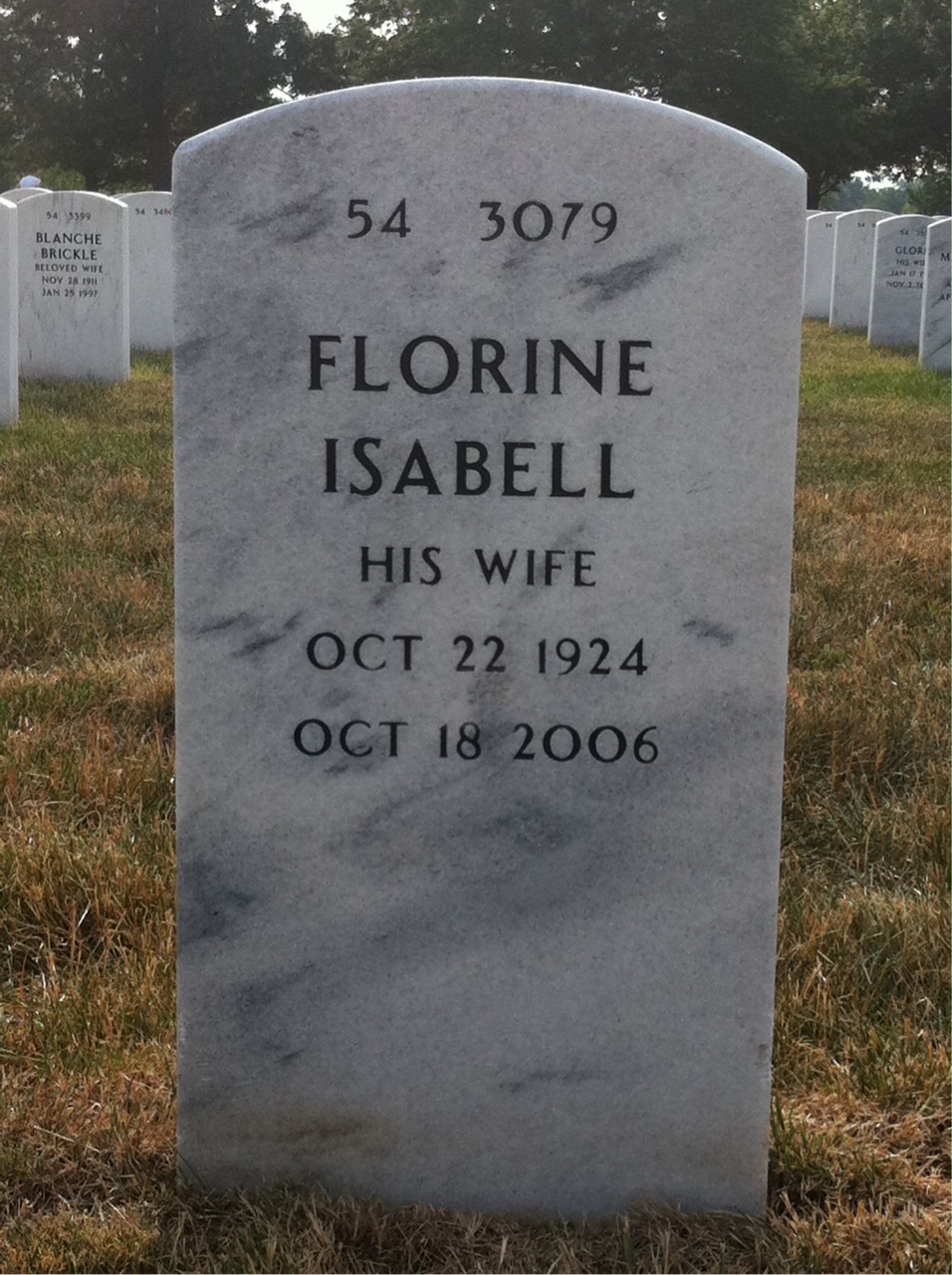 Back of headstone — Thomas Griffin