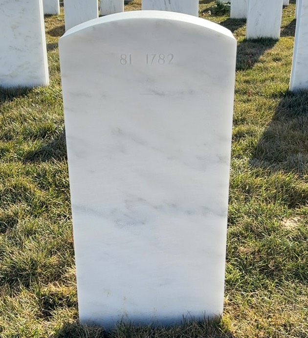 Back of headstone — Martin Beeman