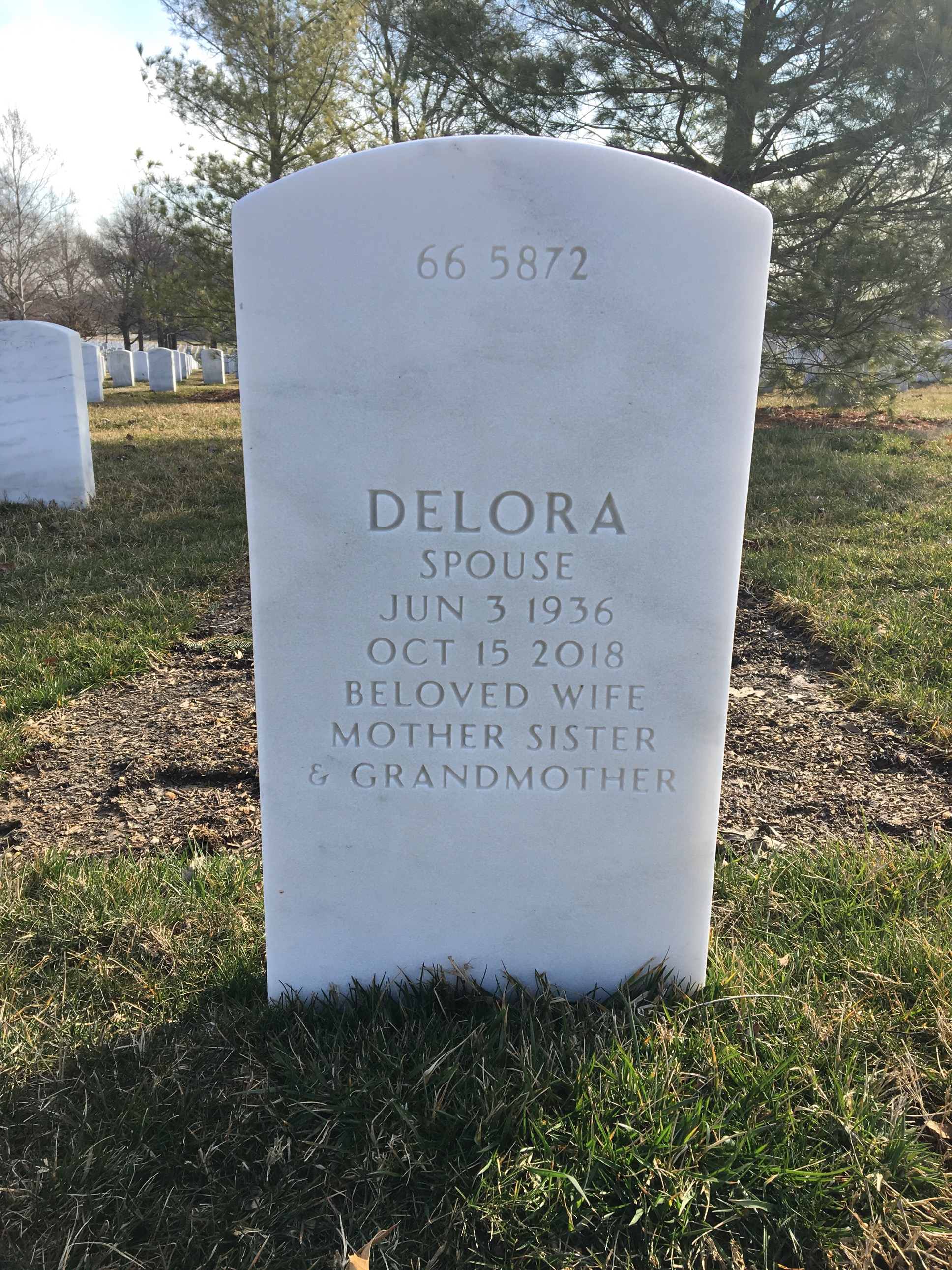 Back of headstone — Minest Foret