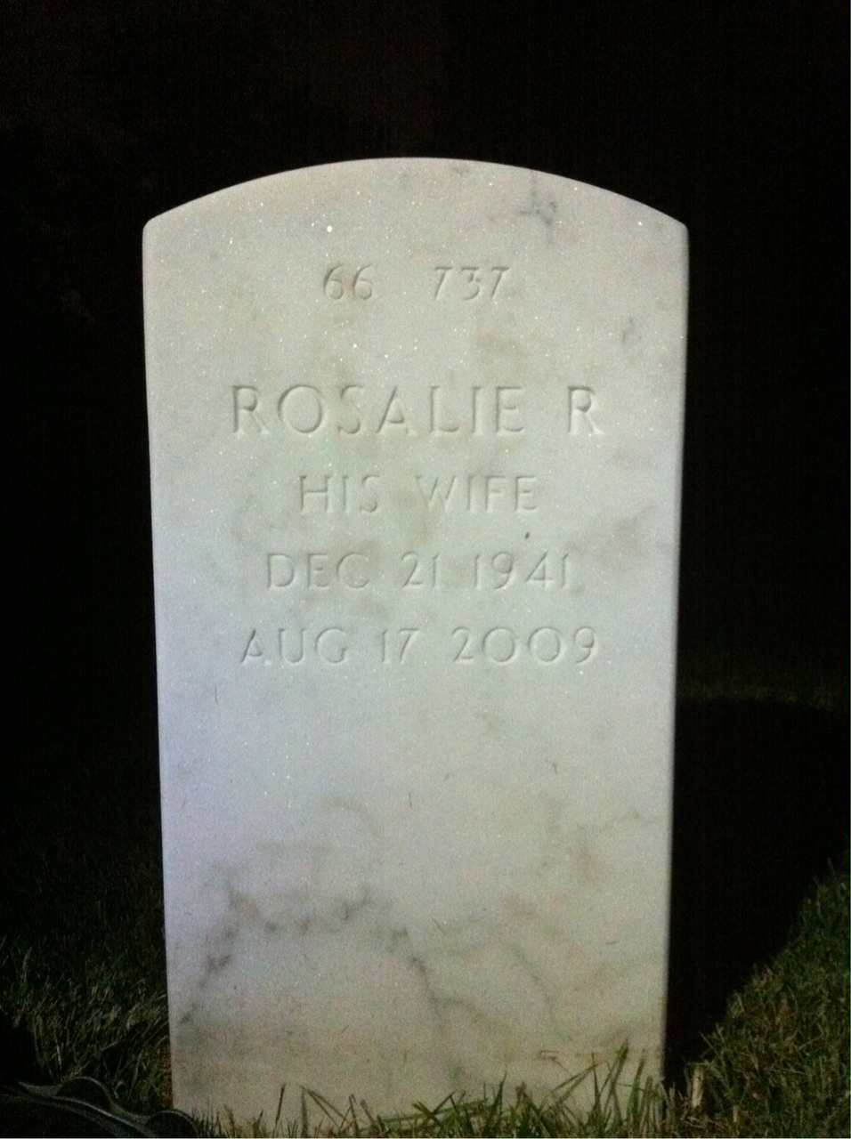 Back of headstone — Cecil Arnold