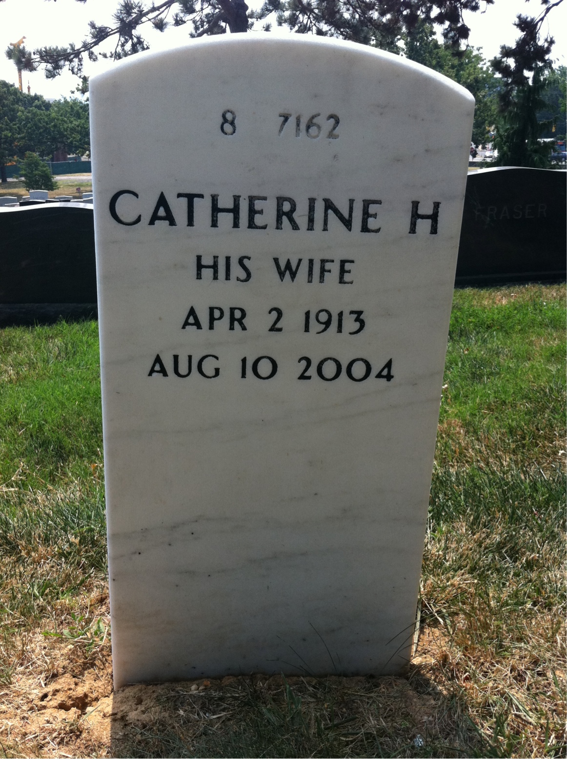 Back of headstone — Louis Mccabe
