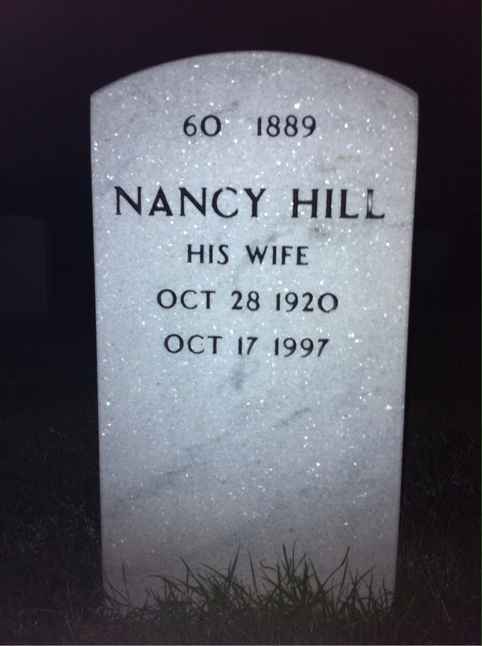 Back of headstone — Richard Amity