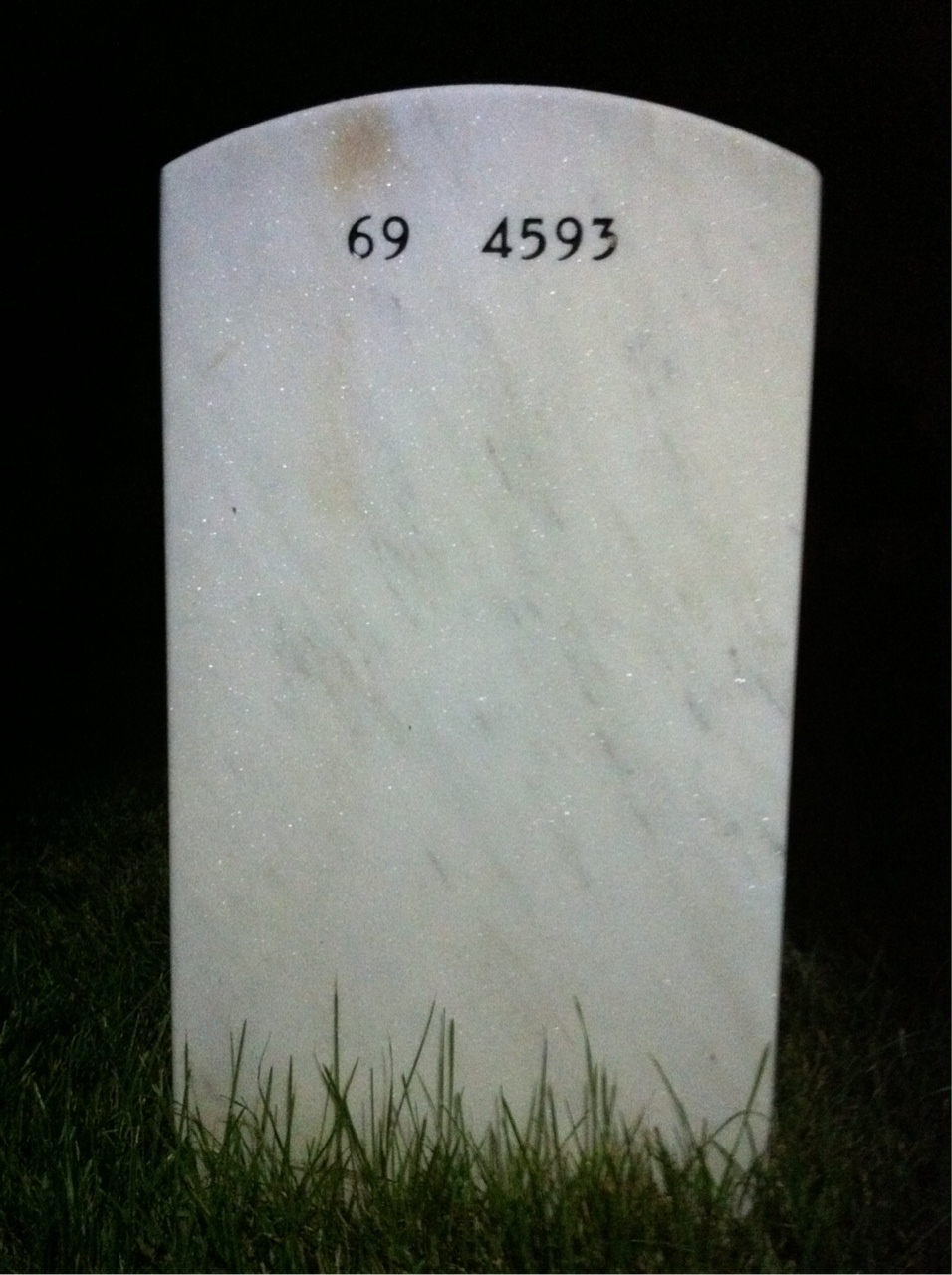 Back of headstone — James O'Shaughnessy