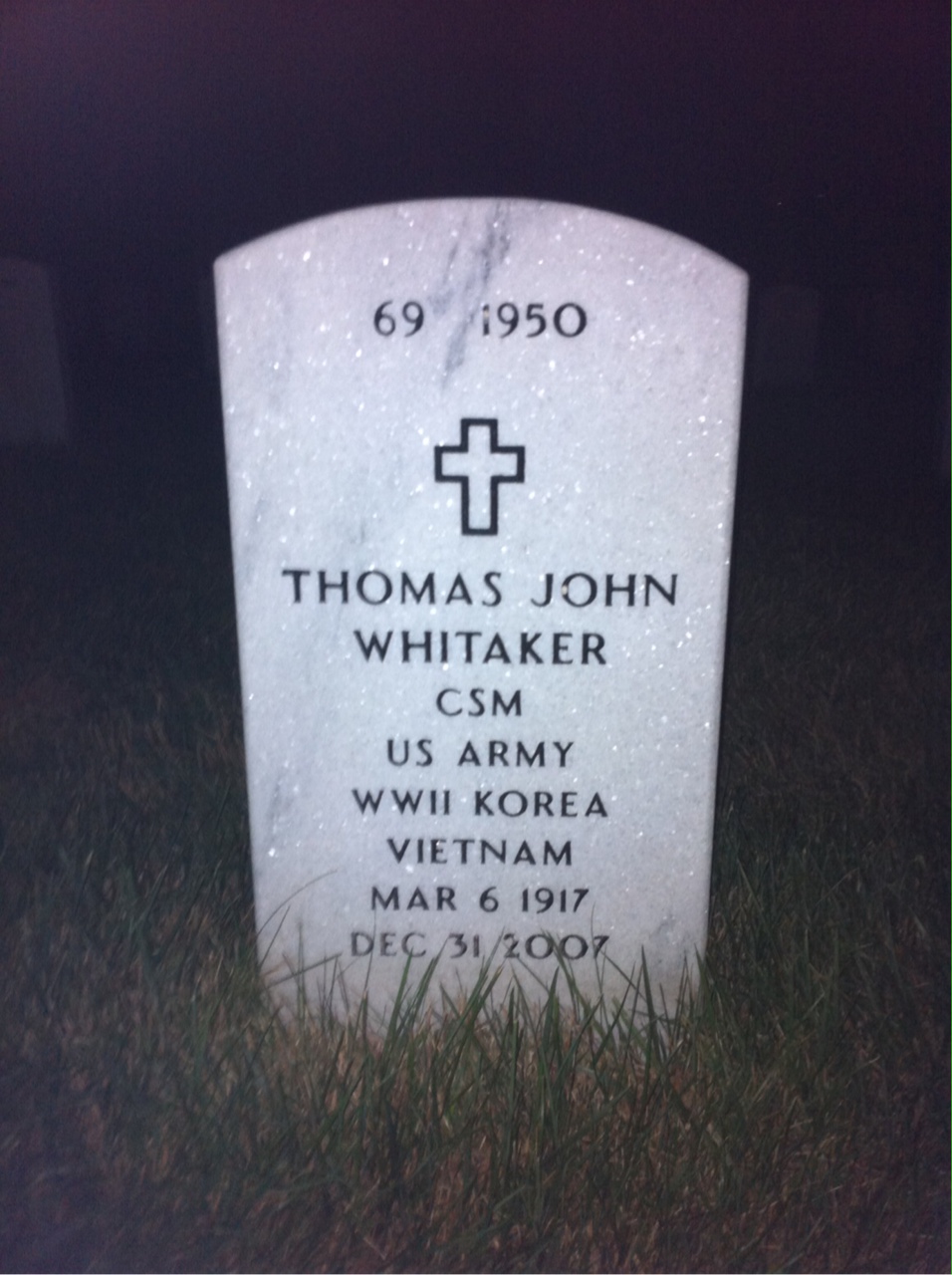 Back of headstone — Mary Whitaker