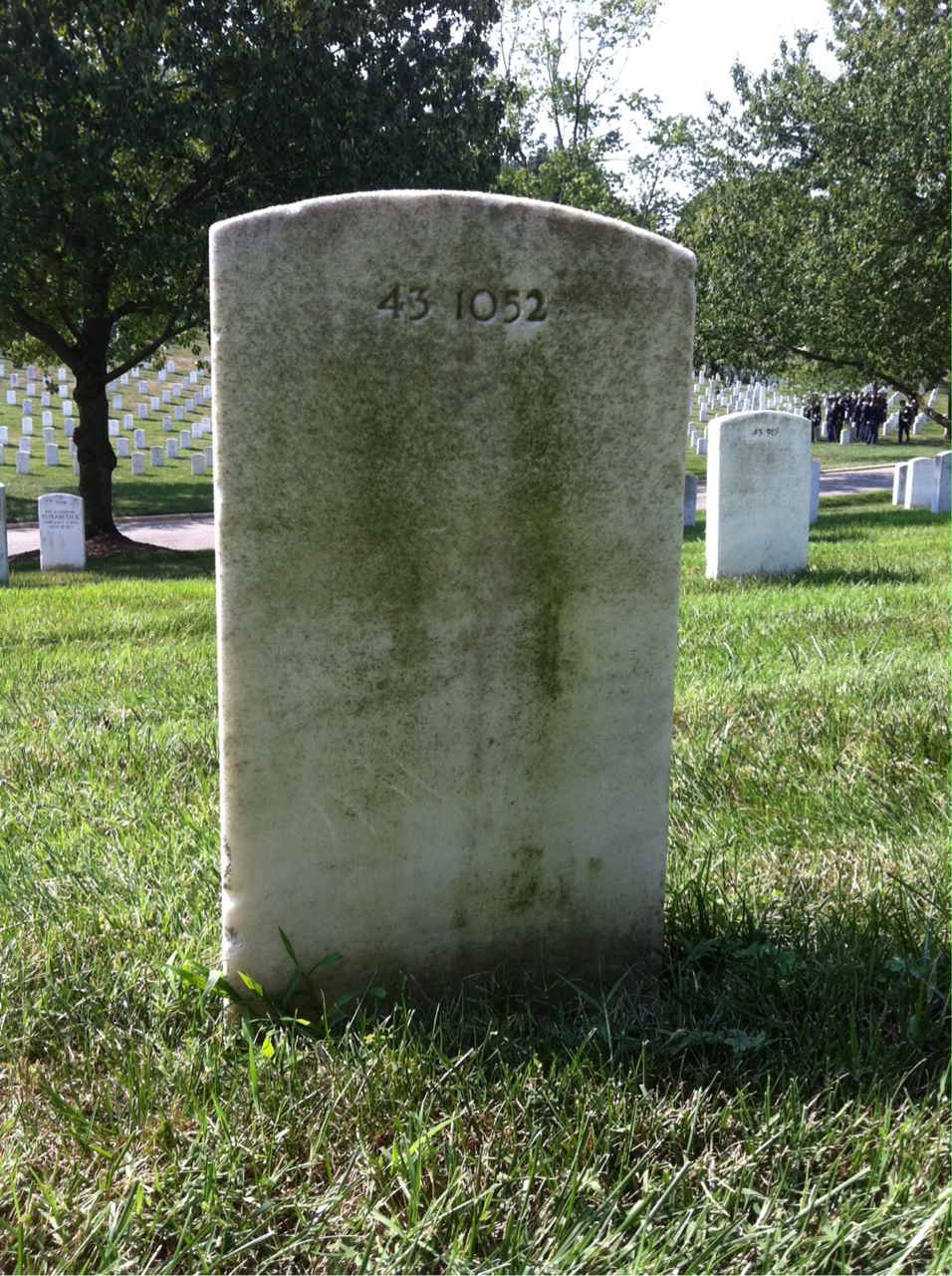 Back of headstone — Alvin Abrams