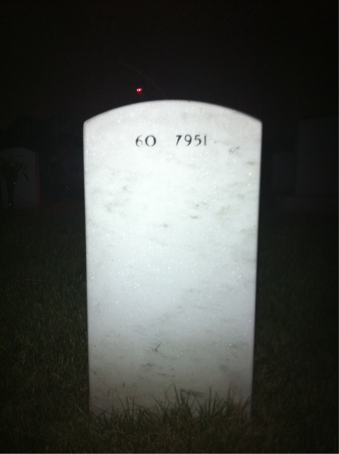 Back of headstone — Gene Morris