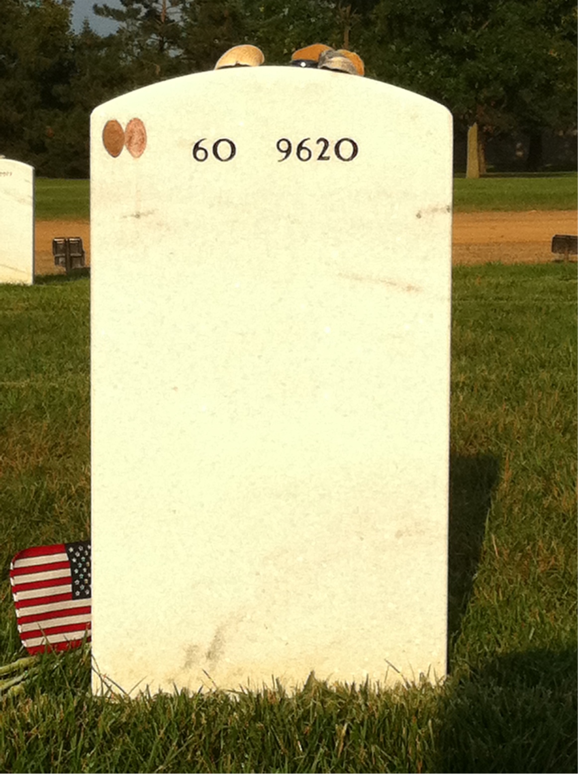 Back of headstone — Kevin Balduf