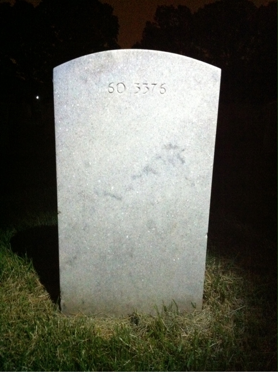 Back of headstone — Richard Bauer