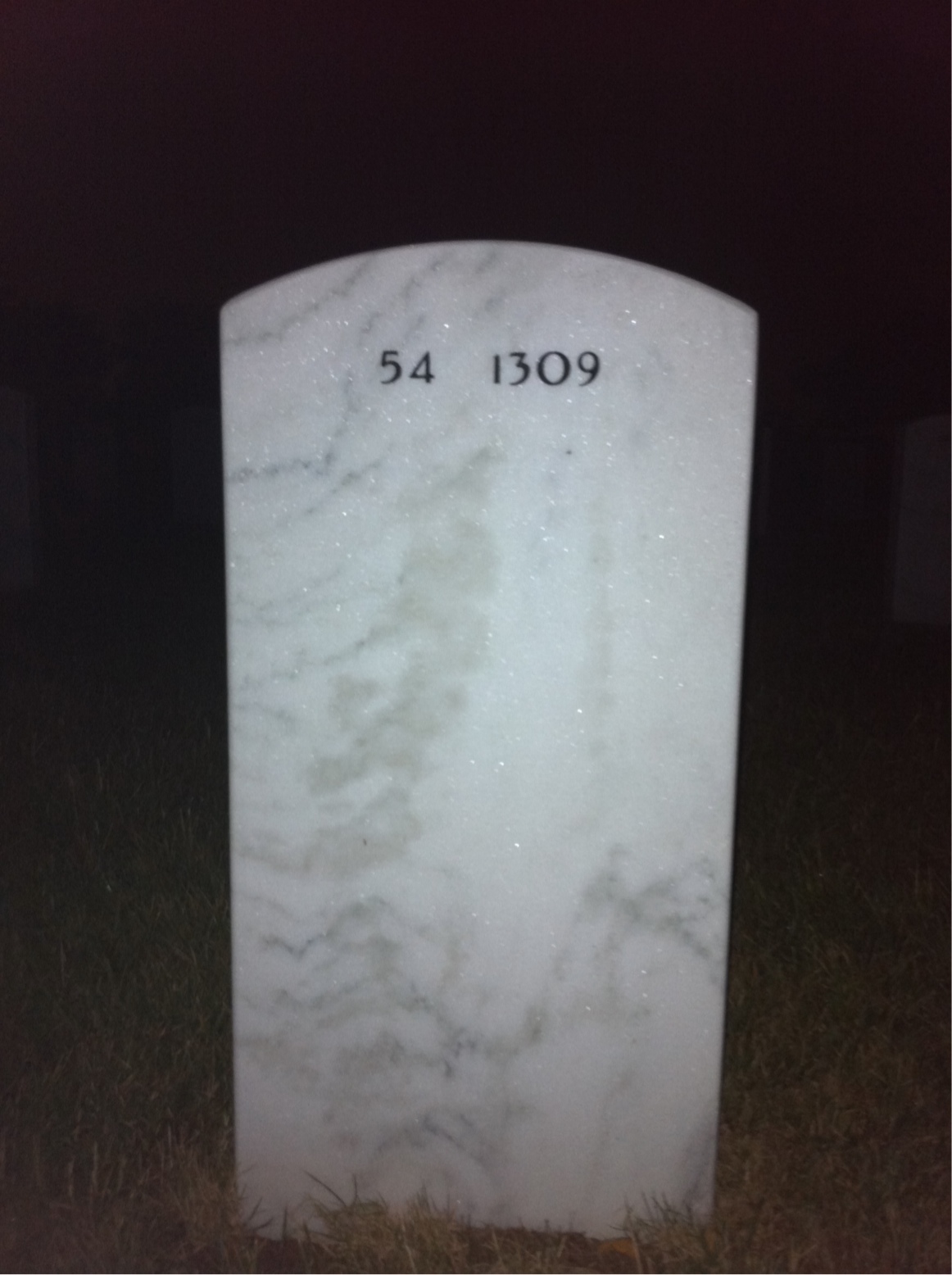 Back of headstone — Brian Lange