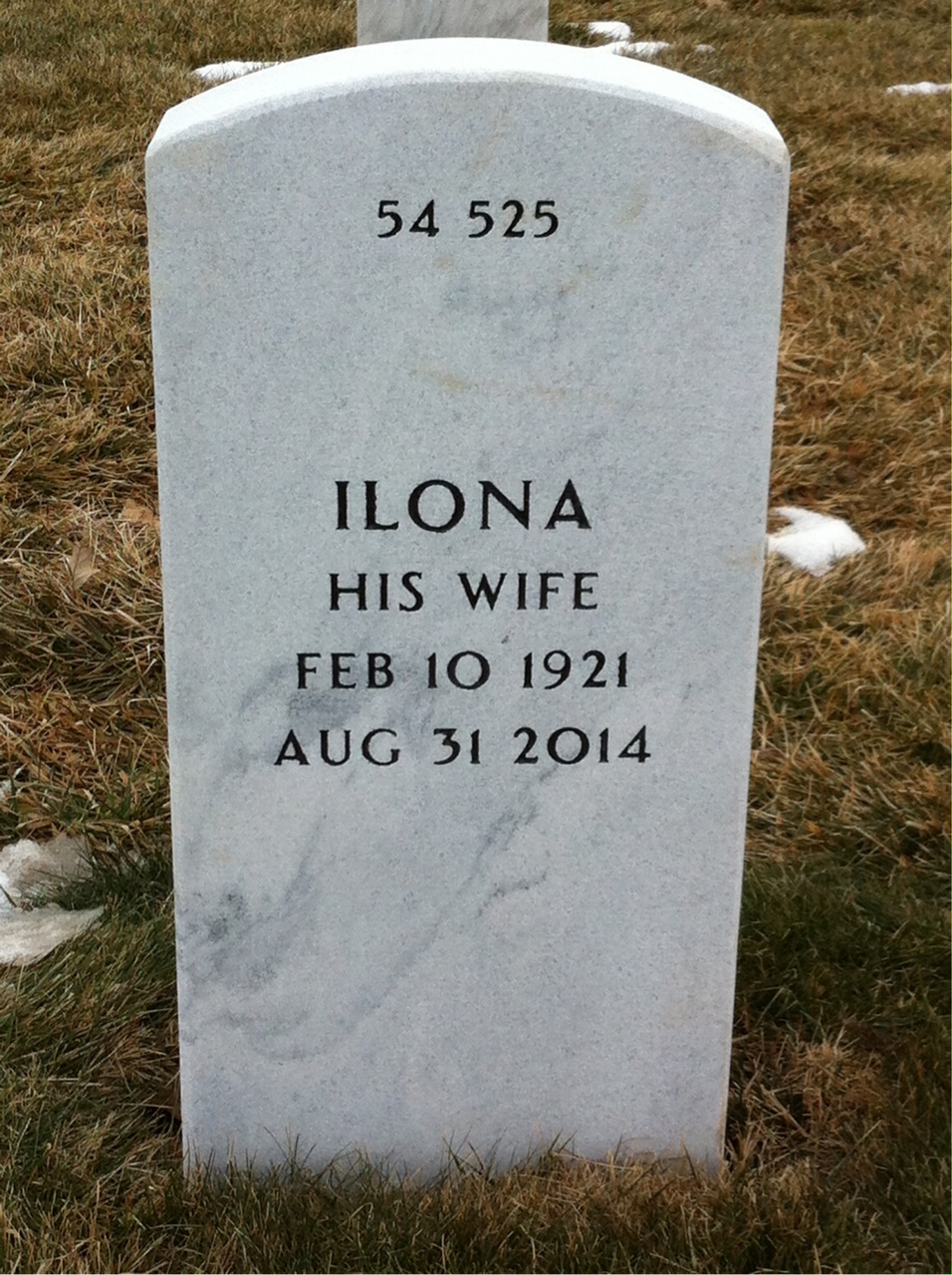 Back of headstone — Chester Stewart