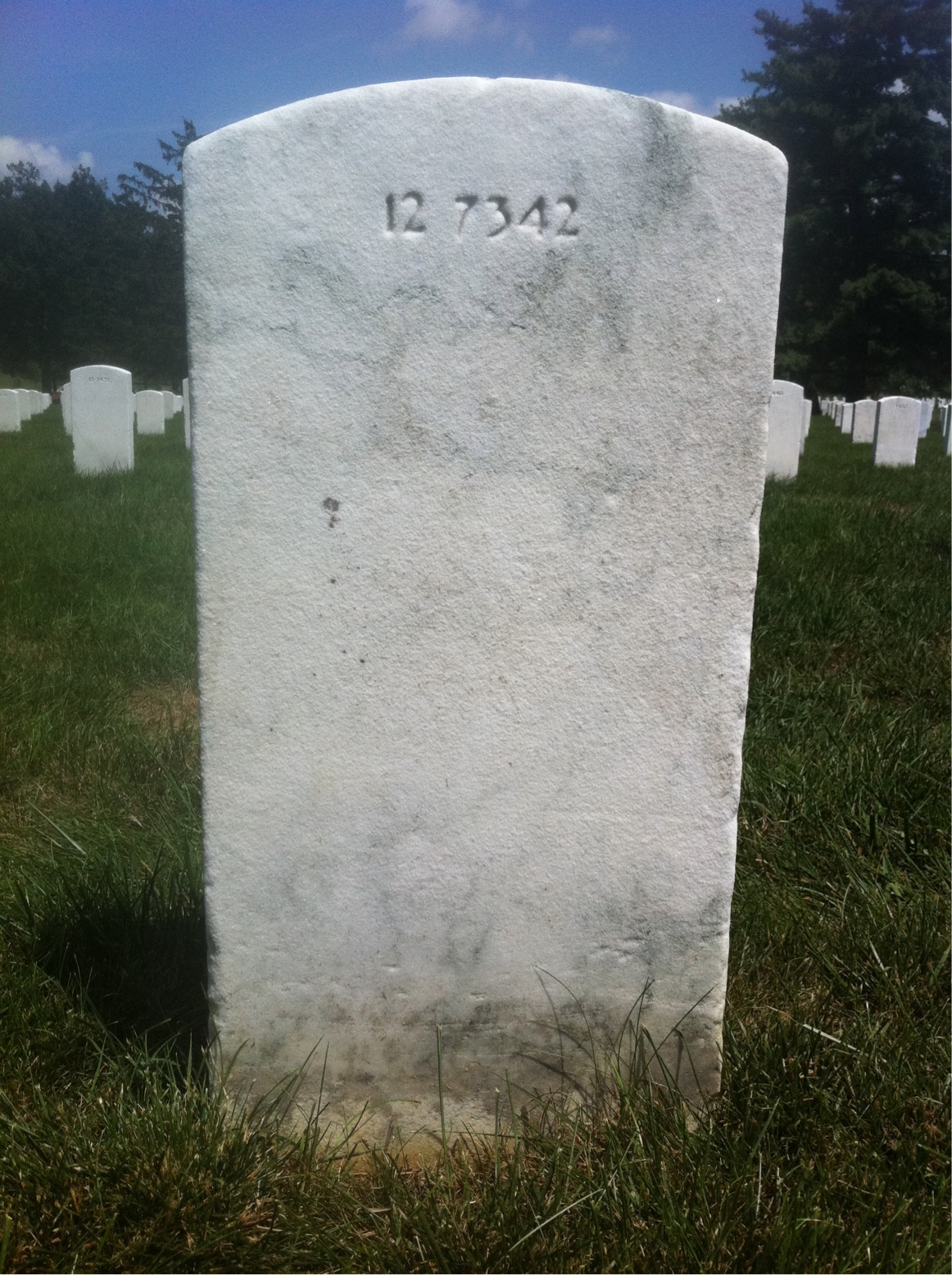 Back of headstone — Edward Ashbaugh