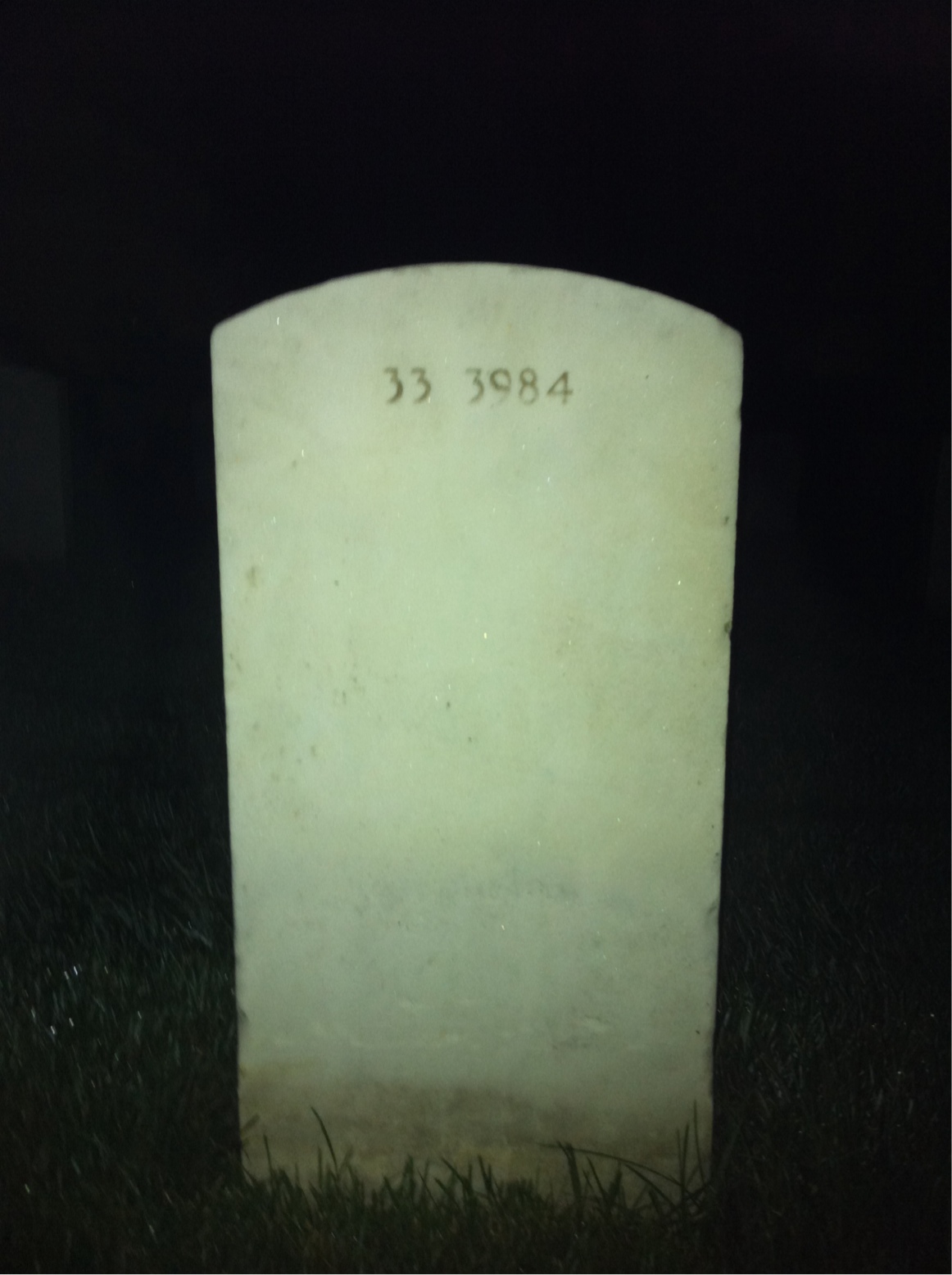 Back of headstone — Raymond Alsop