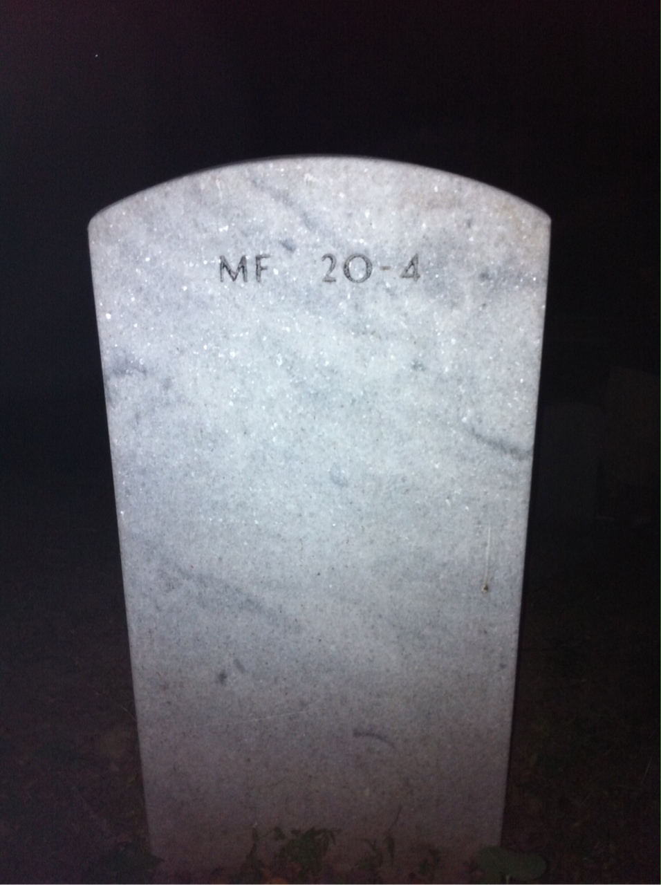 Back of headstone — Eugene Bair