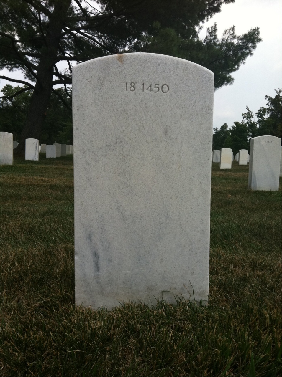 Back of headstone — William Mitchell