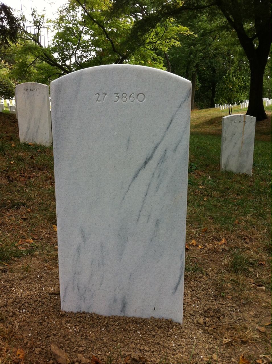 Back of headstone — Charles Bacon
