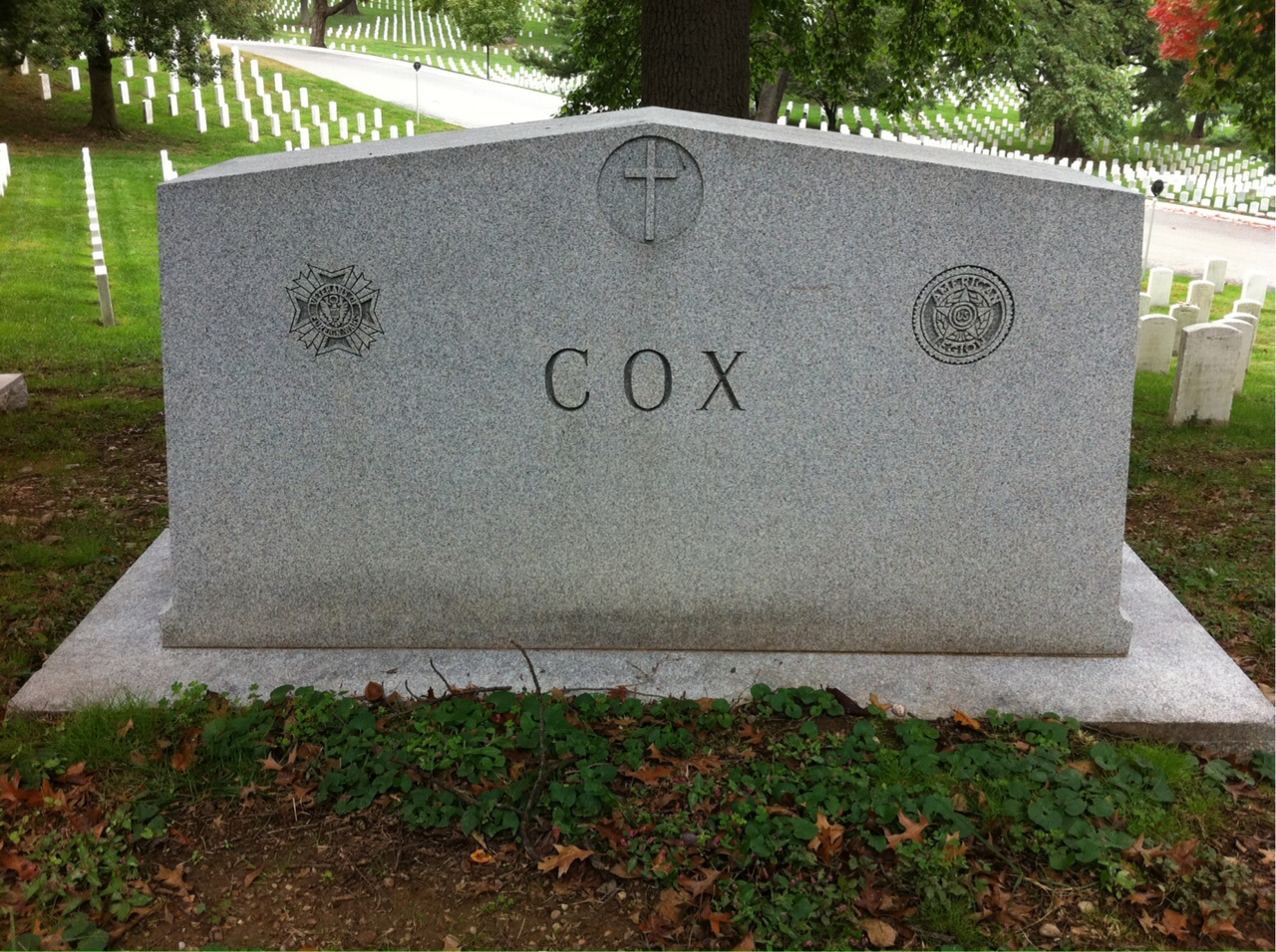 Back of headstone — Robert Cox