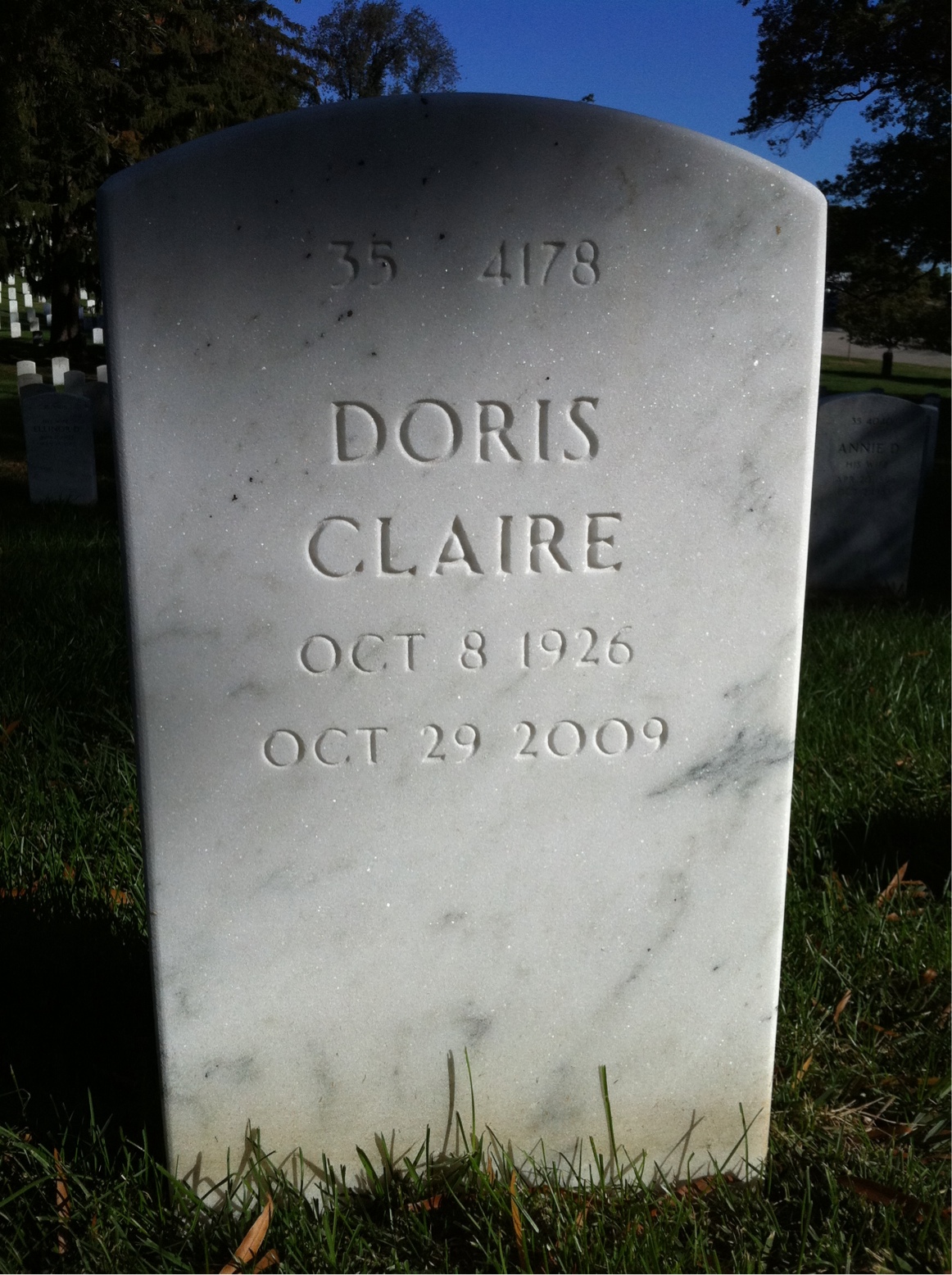 Back of headstone — Alfred Edds
