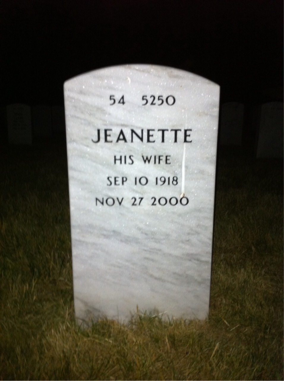 Back of headstone — Hector Cyr