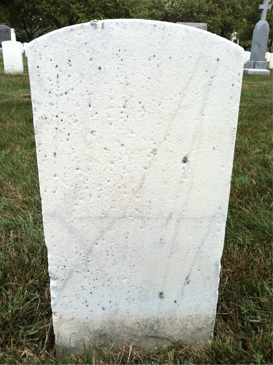 Back of headstone — Abner Mckay