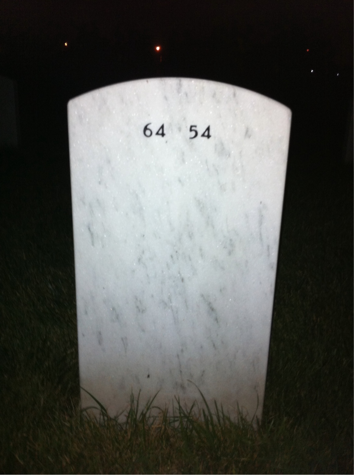 Back of headstone — Hattie Matthews