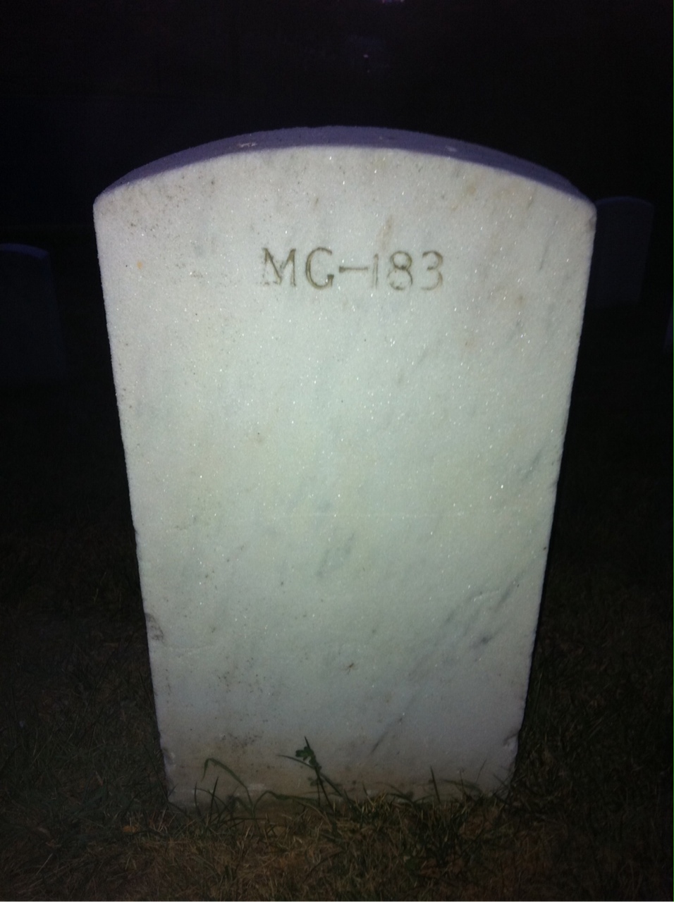 Back of headstone — Richard Moran