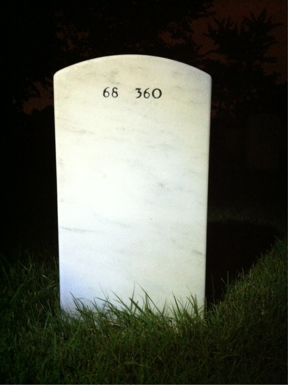 Back of headstone — Ferd Vestal