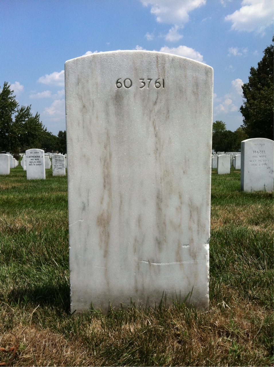 Back of headstone — Roman Mislicky